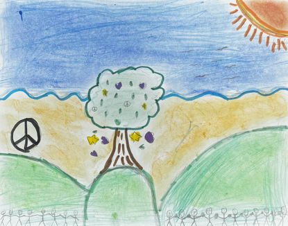 Imagen de El árbol de la paz en el amanecer